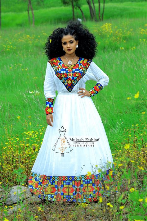 Purple Hiwot Ethiopian Traditional Dress 7 Habesha Kemise Ph
