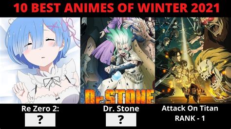 10 Best Animes Of Winter 2021 According To Myanimelist Youtube