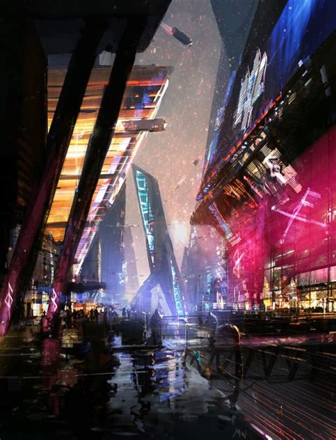 Fragments Of A Hologram Dystopia Cyberpunk City Futuristic City