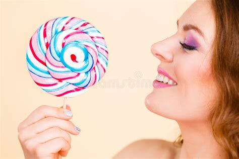 Naked Woman Holding Lollipop Stock Photos Free Royalty Free Stock