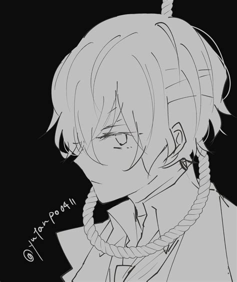 Yutanpo Dazai Osamu Bongou Stray Dogs Anime Manga Art Drawings Fan