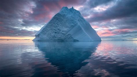 Download 1920x1080 Iceberg Ocean Dark Clouds Arctic