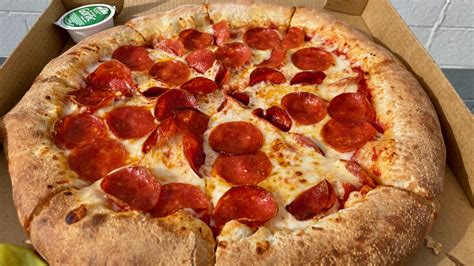We Tried Papa John S New Epic Pepperoni Stuffed Crust Pizza Here S How It Went