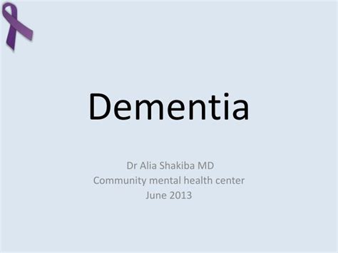 Ppt Dementia Powerpoint Presentation Free Download Id2214786