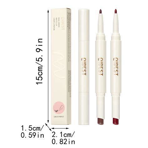 Rotating Double Headed Lipstick Lip Liner Moisturizing Surface Does Not Fade Non Stick Cup