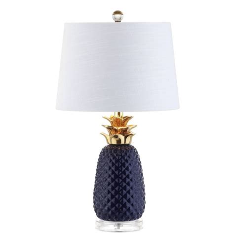 23 Ceramic Pineapple Table Lamp Includes Led Light Bulb Blue