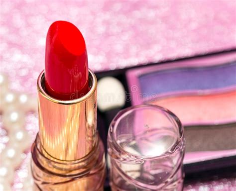 Cosmetics Makeup Represents Lip Stick And Facial Stock Photo Image Of