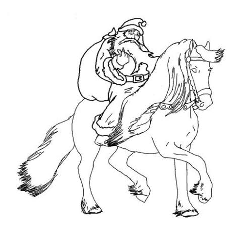 Free Download Christmas Horse Coloring Pages
