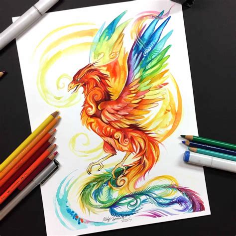 Rainbow Phoenix By Lucky978 On Deviantart