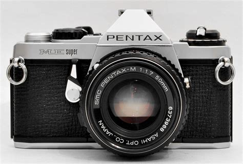 Pentax Me Super 35mm Film Slr Camera With Smc Pentax 50mm F20 Lens
