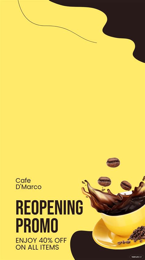 Free Cafe Reopening Snapchat Geofilter Template Download In Png 