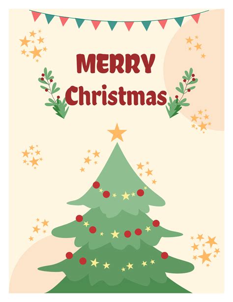 Beautiful Christmas Card Template｜template Christmas Card Template
