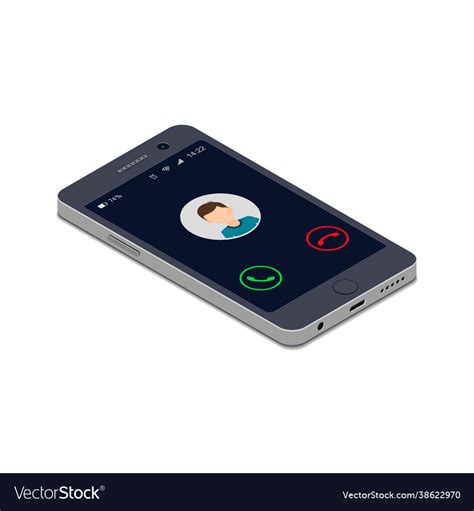 Incoming Phone Call Screen User Interface Vector Image