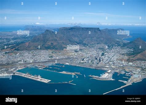 Aerial View Of Cape Town And Table Mountain Stock Photo Alamy