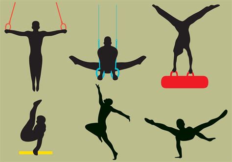 vector male gymnast silhouettes download free vector art stock graphics and images