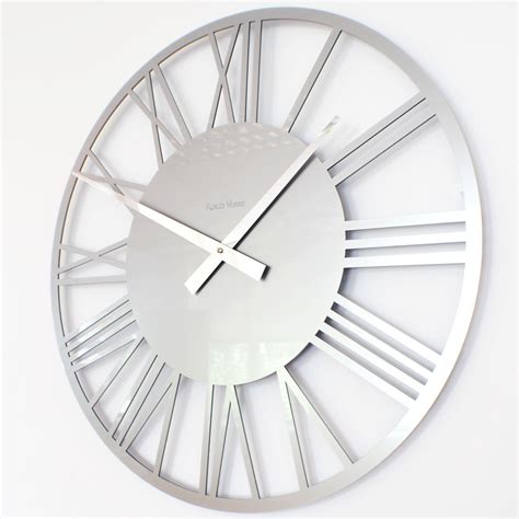 Large Silver Wall Clock Uk We Offer Free Delivery As Standard To All