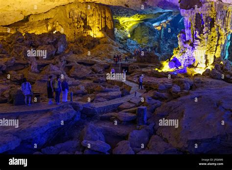 Thien Cung Cave In Halong Bay Vietnam Asia Stock Photo Alamy
