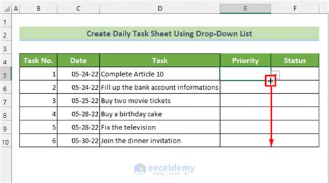 How To Create A Daily Task Sheet In Excel 3 Useful Methods