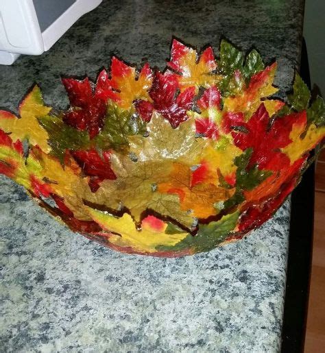 26 Stunning Ways To Use Mod Podge In Your Home Leaf Bowls Diy Resin