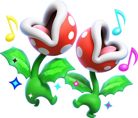 Filesmbw Singing Piranha Plants Artworkpng Super Mario Wiki The