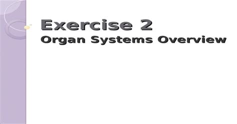 Exercise 2 Organ Systems Overview Figure 27 Human Torso Model Ppt