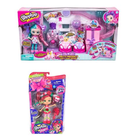 Shopkins Pretty Pressies Party Game Arcade Playset And Rosie Bloom