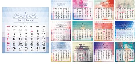 Print100 Mini Wall Calendar Content Design Style B