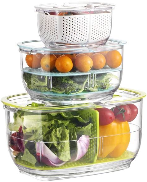 Fresh Produce Vegetable Fruit Storage Containers Top Kitchen Gadget