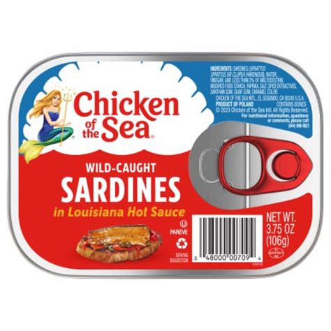 Chicken Of The Sea Wild Caught Sardines In Louisiana Hot Sauce 375 Oz