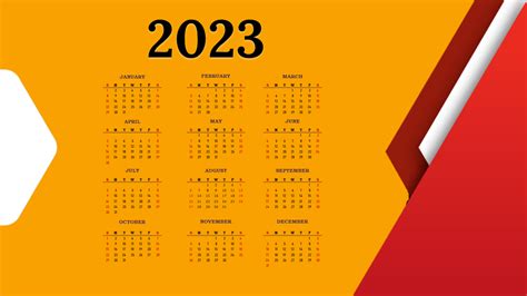 Download Unlimited 2023 Yearly Powerpoint Calendar Slide