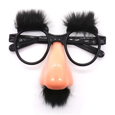 Halloween Decorations Funny Foolish Nerd Black Old Man Glasses Eyebrow Nose With Mustache