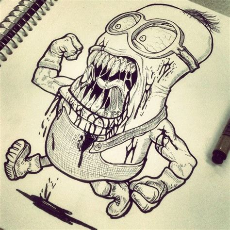 35 Drawing Minion Zombie Ani Gambar