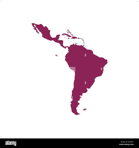 Mapa De Am Rica Latina P Rpura Silueta Ilustraci N Vectorial Backgorund