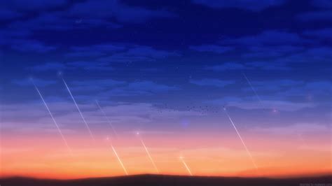 Shooting Stars Sunset Live Wallpaper Moewalls