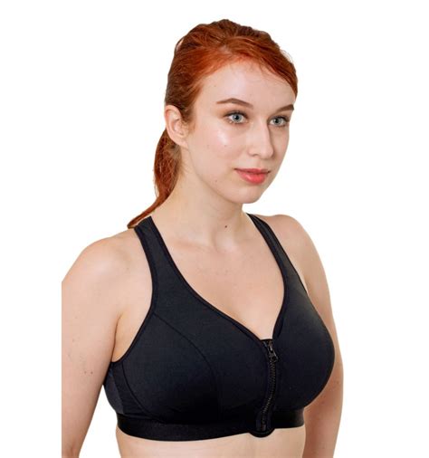 Enjoy your chosen activity with the ultimate peace of mind, in a high impact sports bra made for action. Womens High Impact Sports Bra Non Wired Zip Front Plus ...