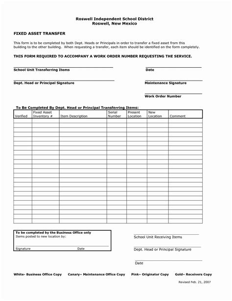 Free 9 Asset Transfer Forms In Pdf Ms Word Excel Rezfoods Resep