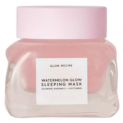 The watermelon glow sleeping mask is a luxuriously bouncy, breathable sleeping mask that smoothes and perfects skin, overnight. Watermelon Glow Sleeping Mask - Glow Recipe 30ml | MECCA