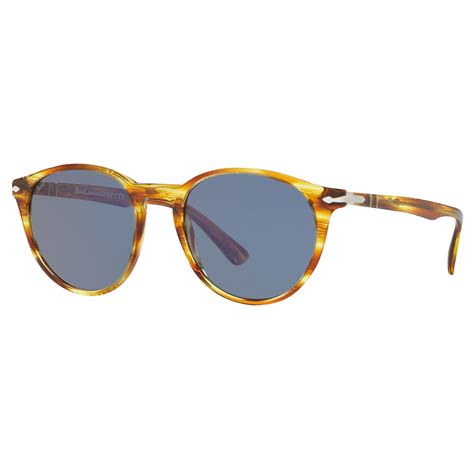 Persol Po3152s Oval Sunglasses Light Havana Blue At John Lewis And Partners