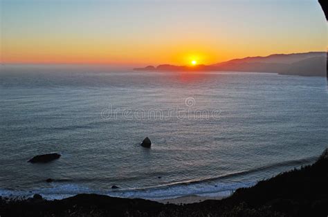 San Francisco California United States Of America Usa Sunset Bay