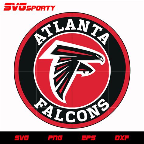 Atlanta Falcons Circle Logo Svg Nfl Svg Eps Dxf Png Digital File