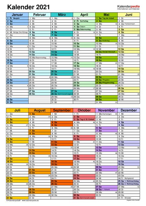 Jahreskalender 2021 Zum Ausdrucken Kostenlos Kalender 2021 Zum Images