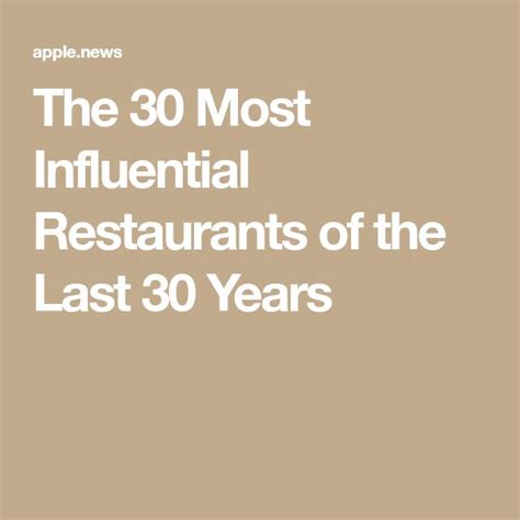 The 30 Most Influential Restaurants Of The Last 30 Years — Robb Report