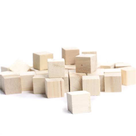 Unfinished Wood Cubes Wooden Cubes Unfinished Wood Craft Supplies