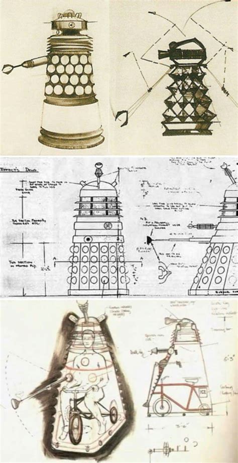 Ray Cusicks Original Dalek Design Sketches Wibbly Wobbly Timey