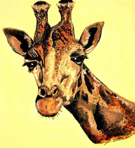 Giraffe By ~kurnel On Deviantart Giraffe Traditional Paintings Animals