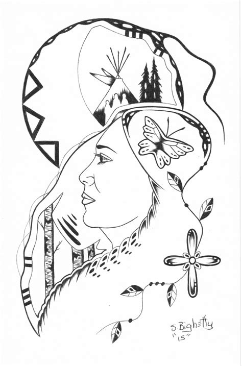 Spiritual Journey 13 Drawing On Paper By Indigenearts Drawing
