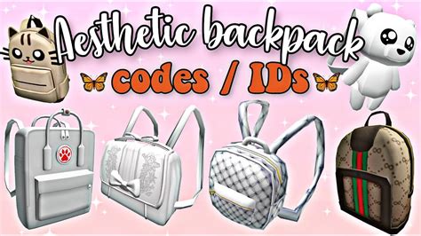 60 Aesthetic Backpack Codesids For Brookhaven And Bloxburg New Preppy