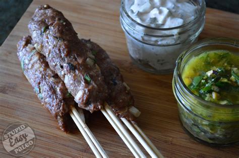 Give your skewers an international upgrade. Lamb Kofta (Meat on a Stick) Stupid Easy Paleo ...