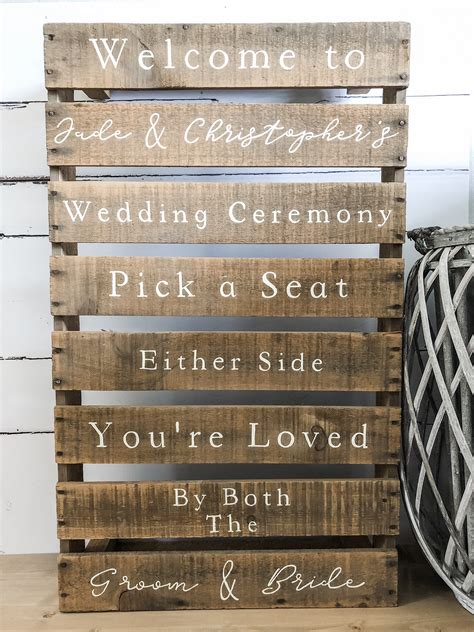Wedding Welcome Pallet Sign With Seating Poem Pallet Wedding Decor