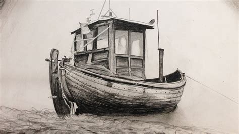 Old Boat Drawing ~ Boats Drawings Boat Sketch Row Sketches Rowing